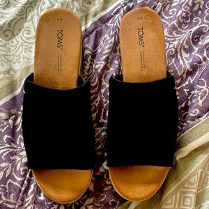 Toms Diana Mule black sandals size 8